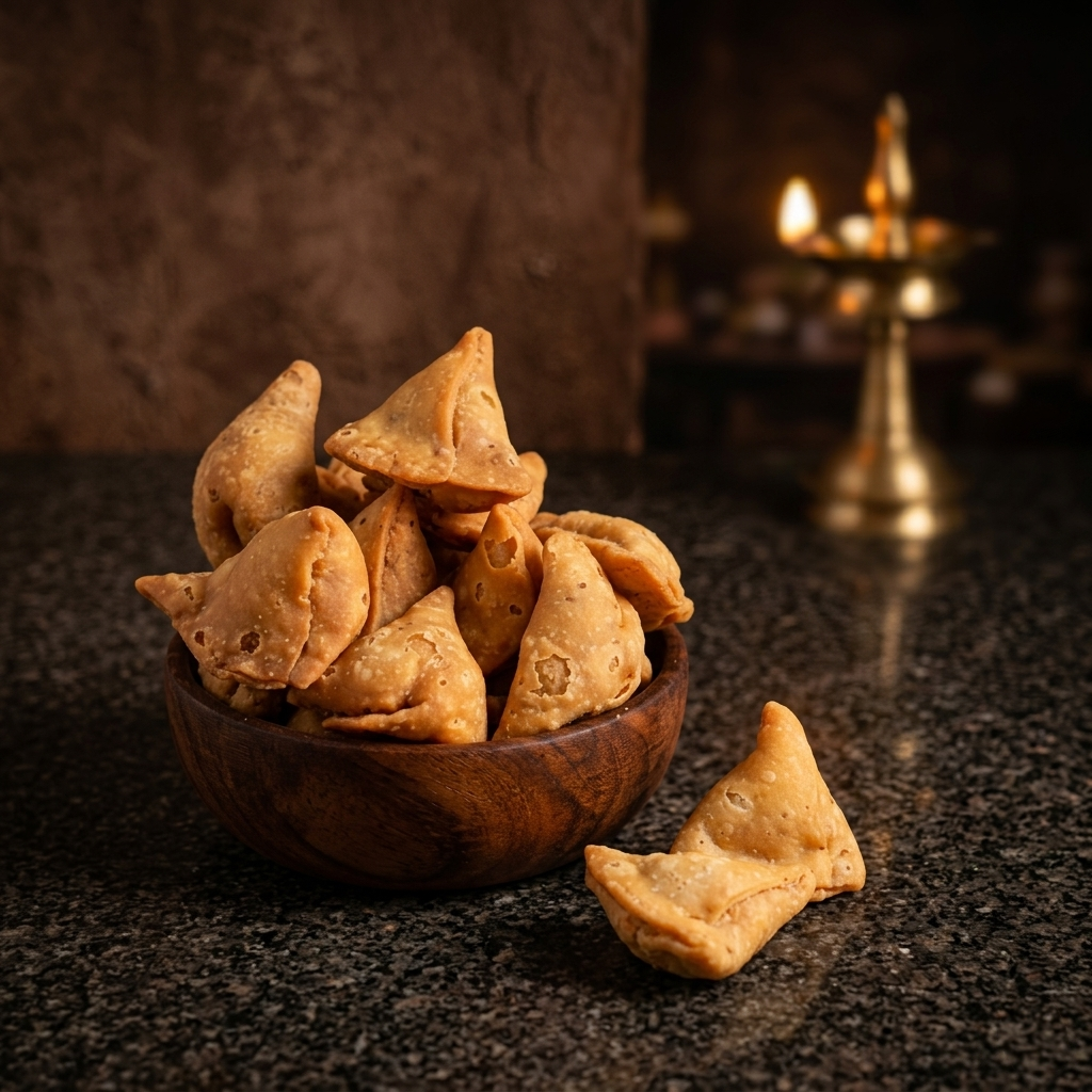 Dryfruit samosa